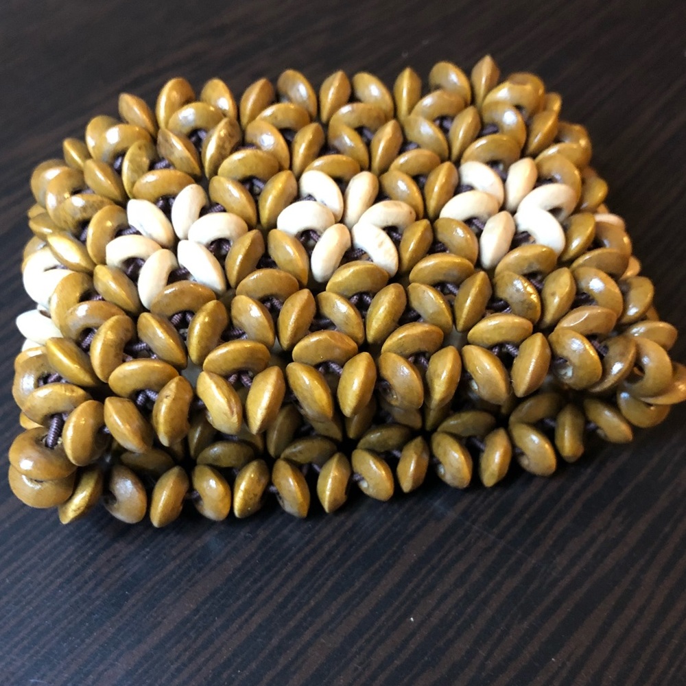 Vintage Peruvian Wooden Beaded Bracelet